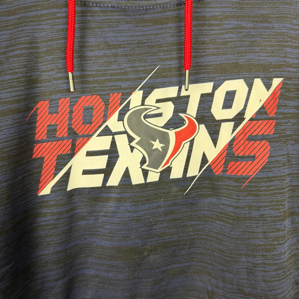Houston Texans Hoodie Mens Medium NFL Team Apparel Blue Pullover Sweatshirt - Picture 4 of 10